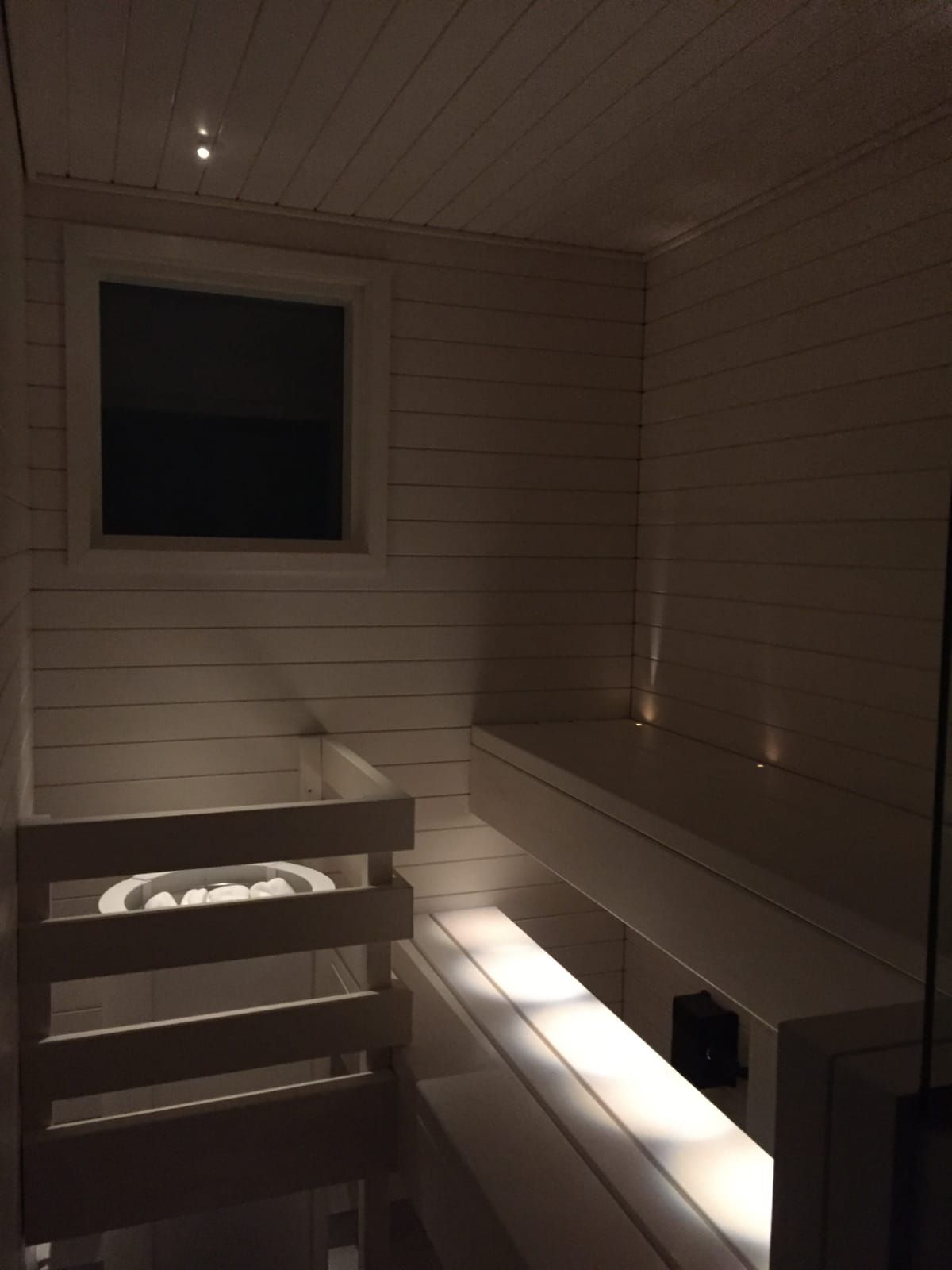 Sauna and bathroom